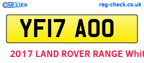 YF17AOO are the vehicle registration plates.