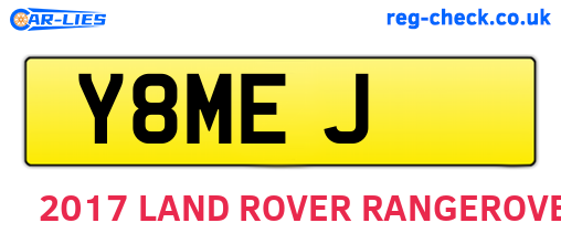 Y8MEJ are the vehicle registration plates.