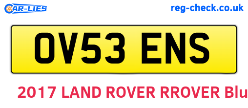 OV53ENS are the vehicle registration plates.