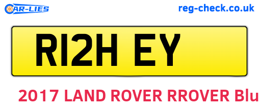 R12HEY are the vehicle registration plates.