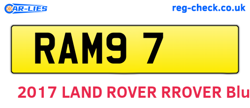 RAM97 are the vehicle registration plates.