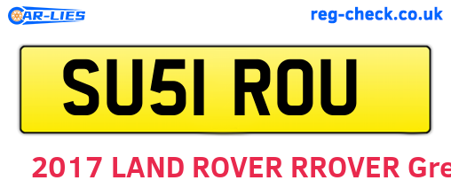 SU51ROU are the vehicle registration plates.