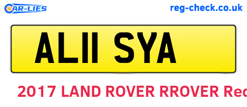 AL11SYA are the vehicle registration plates.