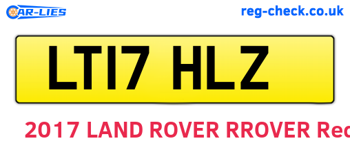 LT17HLZ are the vehicle registration plates.