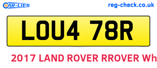 LOU478R are the vehicle registration plates.