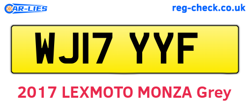 WJ17YYF are the vehicle registration plates.