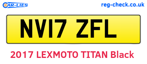 NV17ZFL are the vehicle registration plates.