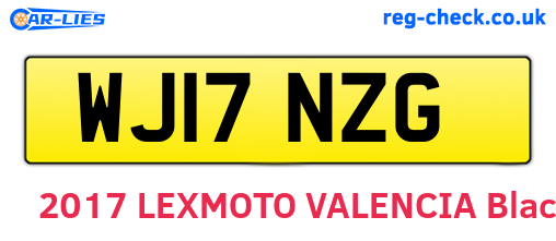 WJ17NZG are the vehicle registration plates.