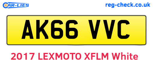 AK66VVC are the vehicle registration plates.