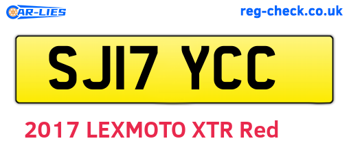 SJ17YCC are the vehicle registration plates.