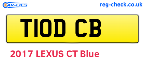 T10DCB are the vehicle registration plates.