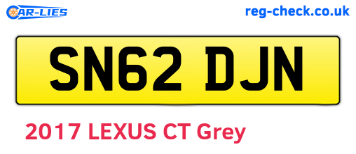 SN62DJN are the vehicle registration plates.