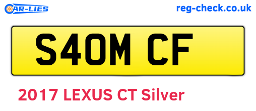 S40MCF are the vehicle registration plates.