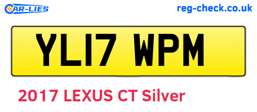 YL17WPM are the vehicle registration plates.