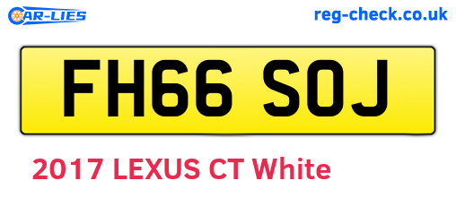 FH66SOJ are the vehicle registration plates.
