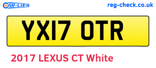 YX17OTR are the vehicle registration plates.