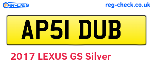 AP51DUB are the vehicle registration plates.