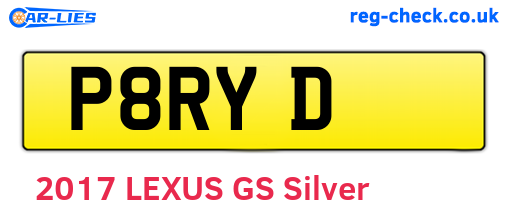 P8RYD are the vehicle registration plates.
