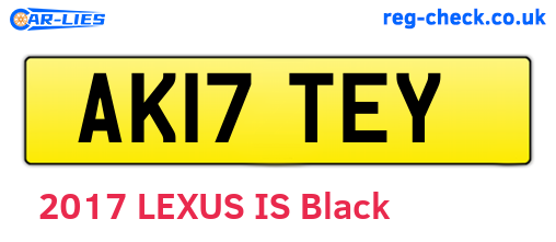 AK17TEY are the vehicle registration plates.