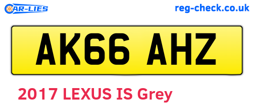 AK66AHZ are the vehicle registration plates.
