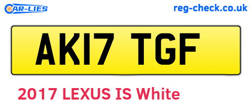 AK17TGF are the vehicle registration plates.