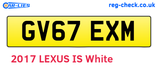 GV67EXM are the vehicle registration plates.