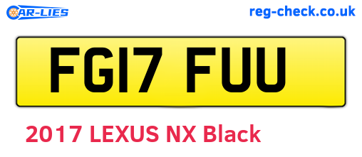 FG17FUU are the vehicle registration plates.