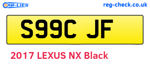 S99CJF are the vehicle registration plates.