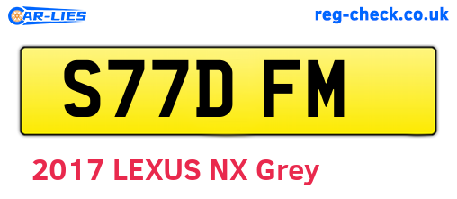 S77DFM are the vehicle registration plates.