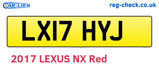 LX17HYJ are the vehicle registration plates.