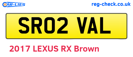 SR02VAL are the vehicle registration plates.