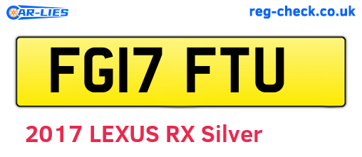 FG17FTU are the vehicle registration plates.