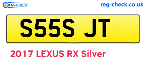 S55SJT are the vehicle registration plates.
