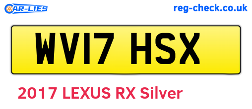 WV17HSX are the vehicle registration plates.