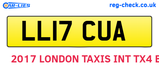 LL17CUA are the vehicle registration plates.