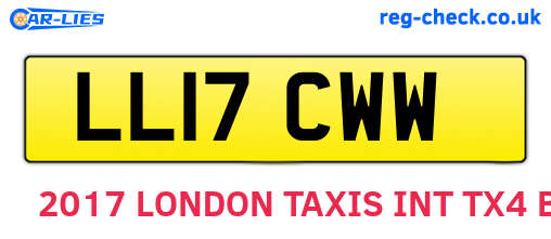 LL17CWW are the vehicle registration plates.
