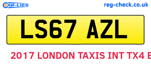 LS67AZL are the vehicle registration plates.