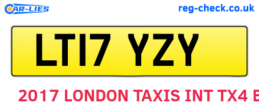 LT17YZY are the vehicle registration plates.