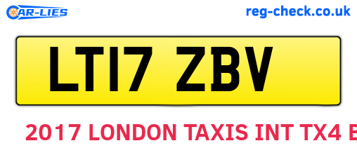 LT17ZBV are the vehicle registration plates.