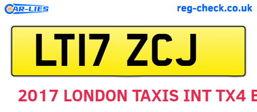 LT17ZCJ are the vehicle registration plates.