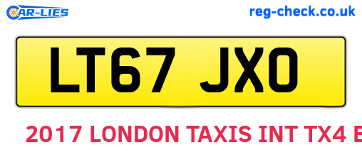 LT67JXO are the vehicle registration plates.
