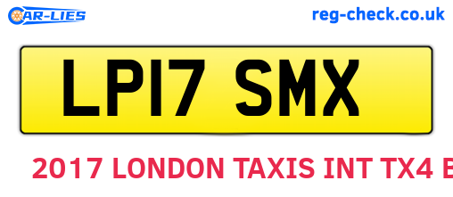LP17SMX are the vehicle registration plates.
