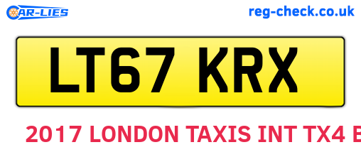 LT67KRX are the vehicle registration plates.