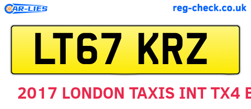LT67KRZ are the vehicle registration plates.