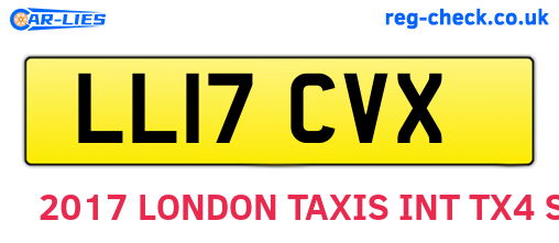LL17CVX are the vehicle registration plates.