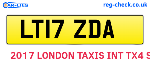 LT17ZDA are the vehicle registration plates.