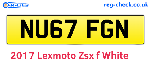 White 2017 Lexmoto Zsx-f (NU67FGN)