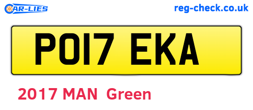 PO17EKA are the vehicle registration plates.
