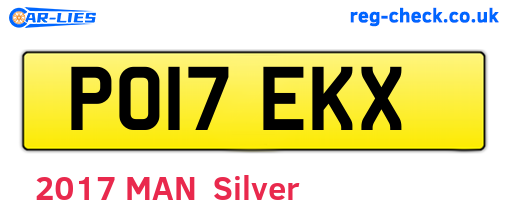 PO17EKX are the vehicle registration plates.