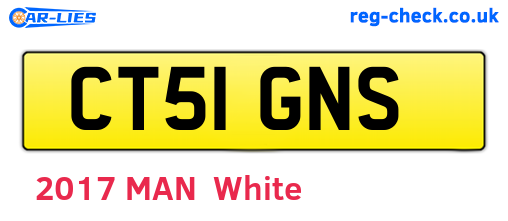 CT51GNS are the vehicle registration plates.